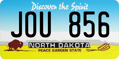 ND license plate JOU856