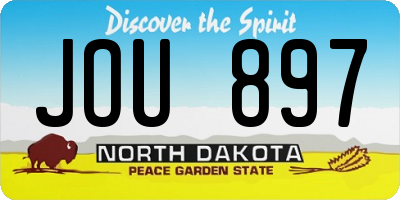 ND license plate JOU897