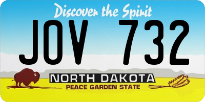 ND license plate JOV732