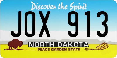 ND license plate JOX913