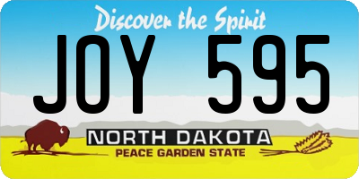 ND license plate JOY595