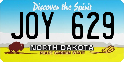 ND license plate JOY629