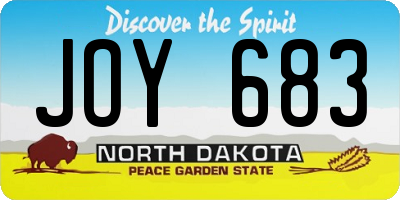 ND license plate JOY683