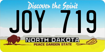 ND license plate JOY719