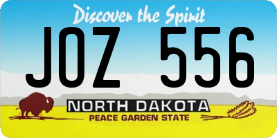 ND license plate JOZ556