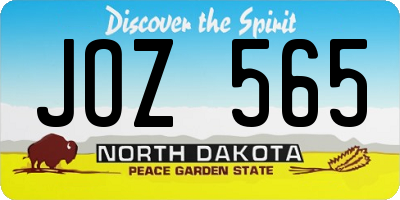 ND license plate JOZ565