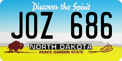 ND license plate JOZ686