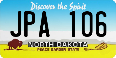 ND license plate JPA106
