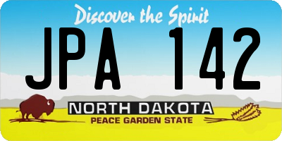 ND license plate JPA142