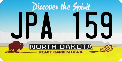 ND license plate JPA159