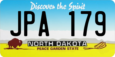 ND license plate JPA179