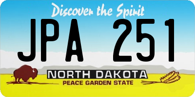 ND license plate JPA251