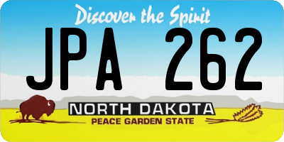 ND license plate JPA262