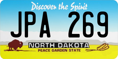ND license plate JPA269