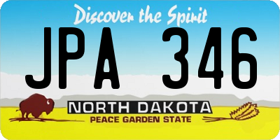 ND license plate JPA346