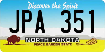 ND license plate JPA351
