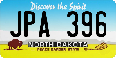 ND license plate JPA396