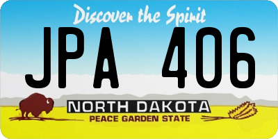 ND license plate JPA406