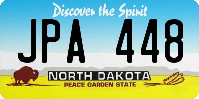 ND license plate JPA448