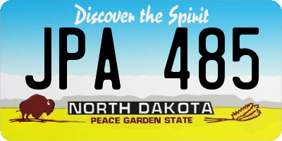 ND license plate JPA485