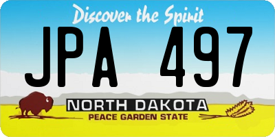 ND license plate JPA497