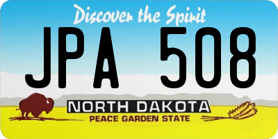 ND license plate JPA508