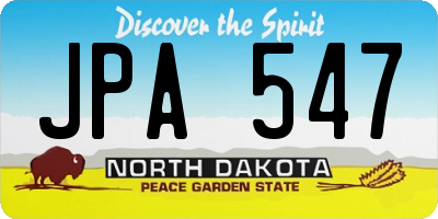 ND license plate JPA547