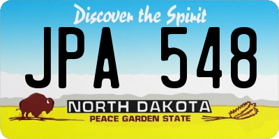 ND license plate JPA548