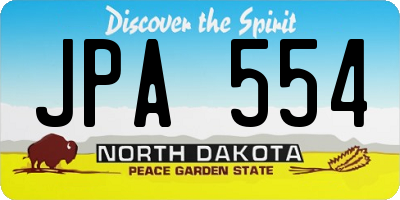 ND license plate JPA554