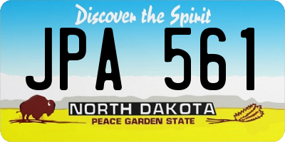 ND license plate JPA561