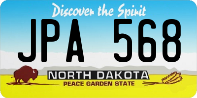 ND license plate JPA568
