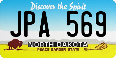 ND license plate JPA569