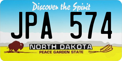 ND license plate JPA574