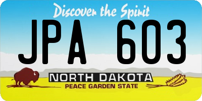 ND license plate JPA603