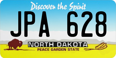 ND license plate JPA628