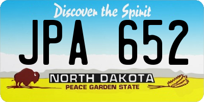 ND license plate JPA652