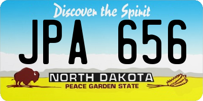 ND license plate JPA656