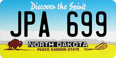 ND license plate JPA699