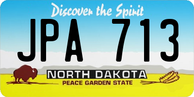 ND license plate JPA713