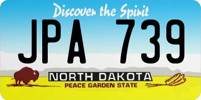 ND license plate JPA739