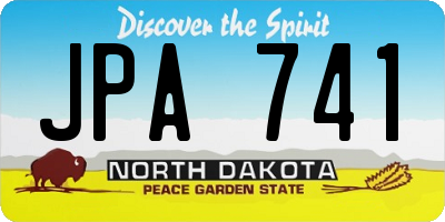 ND license plate JPA741