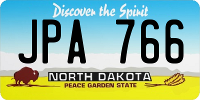 ND license plate JPA766