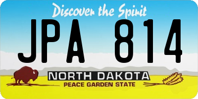 ND license plate JPA814