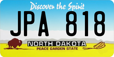ND license plate JPA818