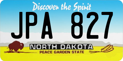 ND license plate JPA827