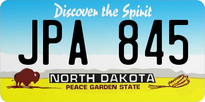 ND license plate JPA845