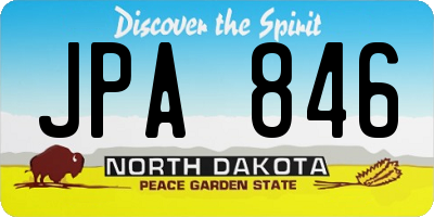 ND license plate JPA846