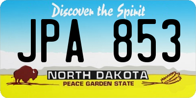 ND license plate JPA853