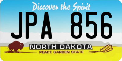 ND license plate JPA856