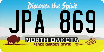ND license plate JPA869